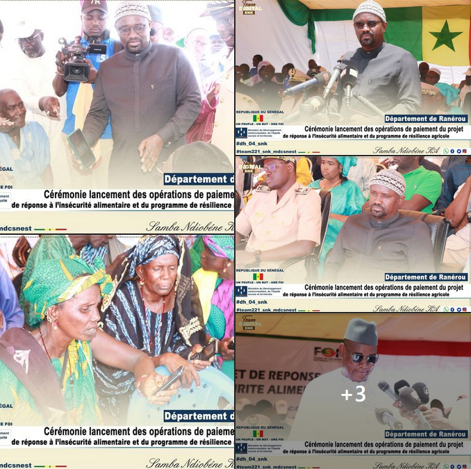 lancement des opérations de paiement du projet de réponse à l'insécurité alimentaire pour le compte du Département de Ranérou