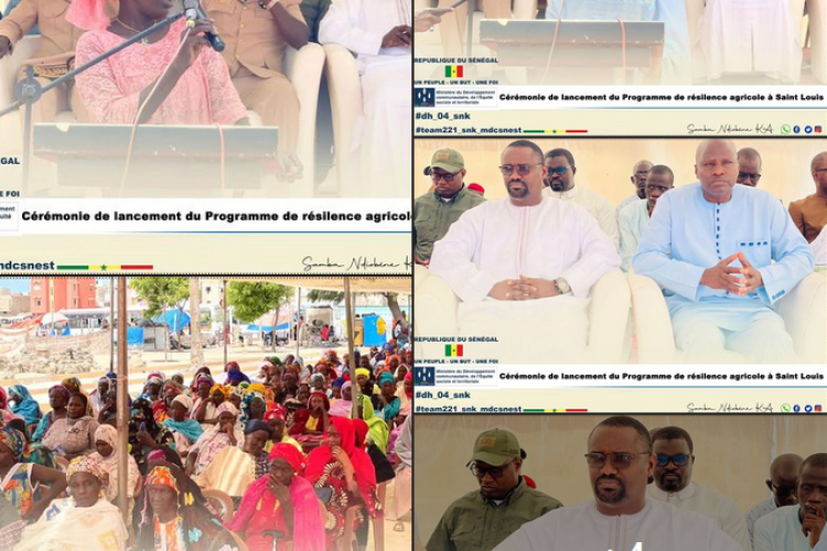 Cérémonie de lancement du programme de la Résilience  agricole dans la région de SAINT-LOUIS