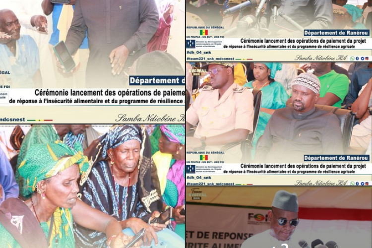 lancement des opérations de paiement du projet de réponse à l'insécurité alimentaire pour le compte du Département de Ranérou
